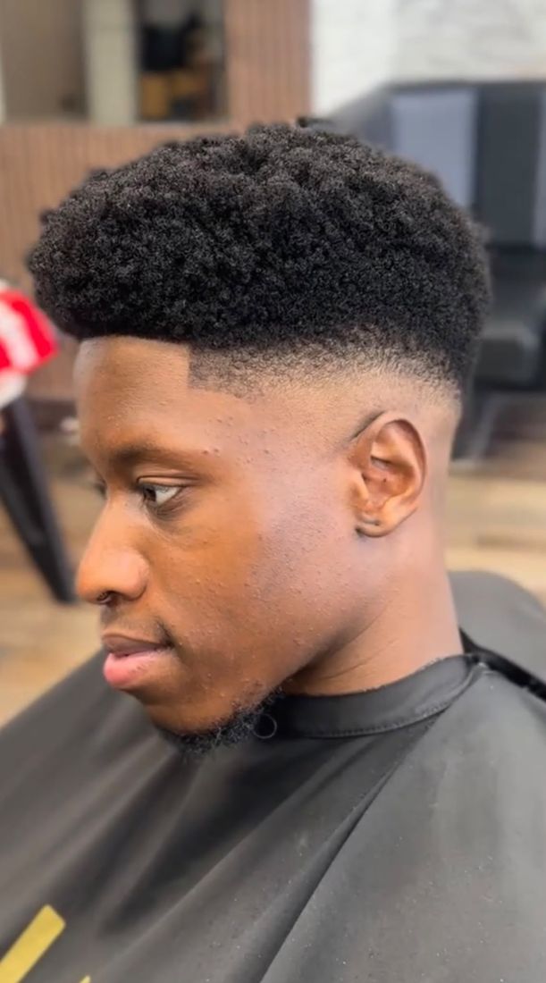 Afro high top with skin fade